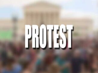 Protest in front of the Supreme Court Friday morning June 24, 2022 (WKYC, NBC affiliate Cleveland, Ohio).